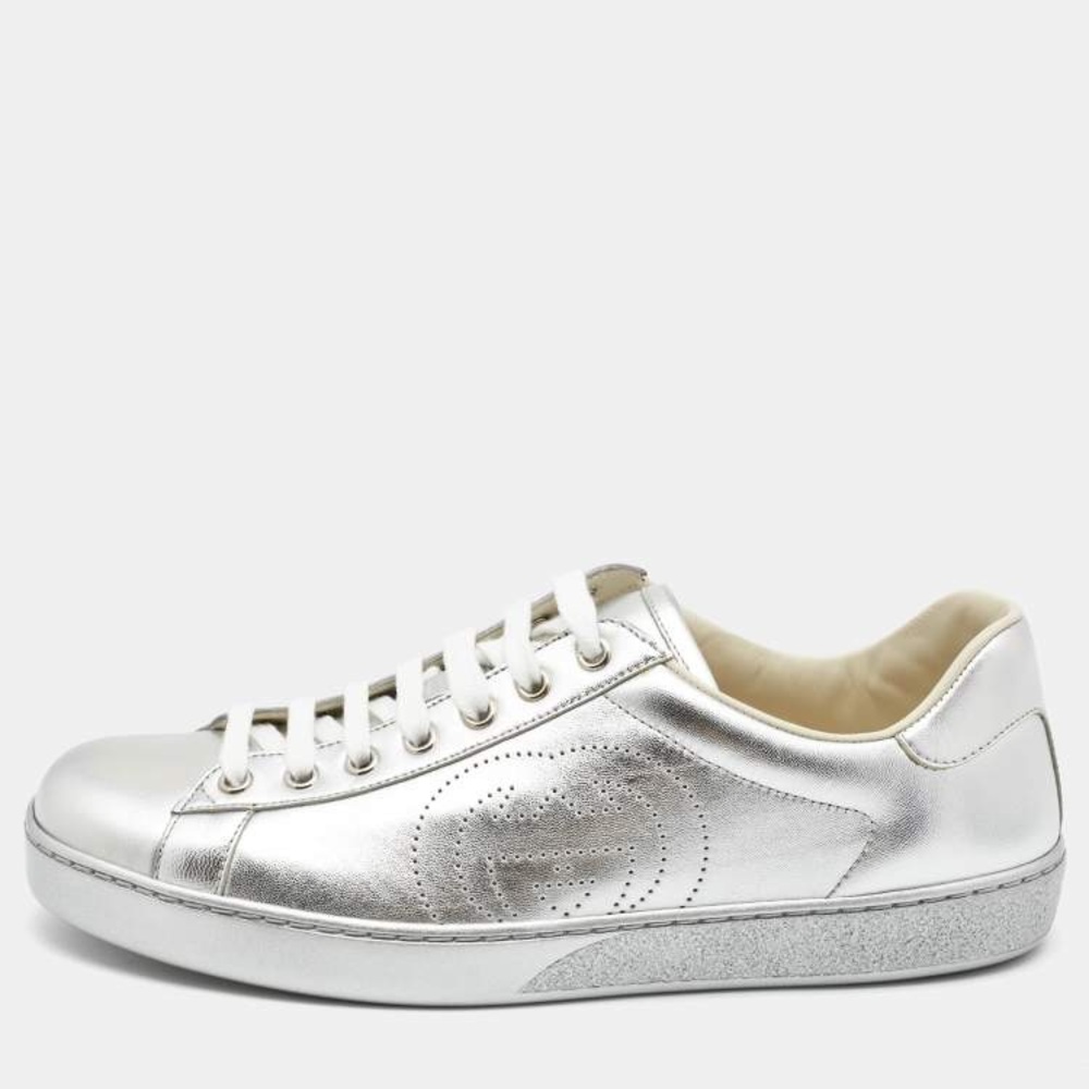 Gucci men sneakers Nappa Silk Argento